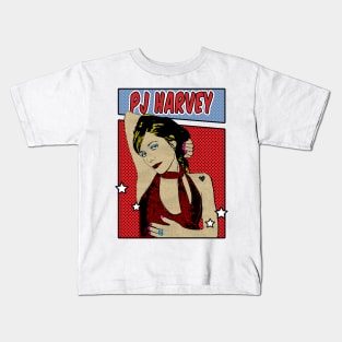 PJ Harvey Pop Art Comic Style Kids T-Shirt